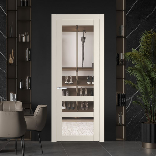 Межкомнатная дверь ProfilDoors 2.5.2 PD цвет Кремовая Магнолия вставка Прозрачное