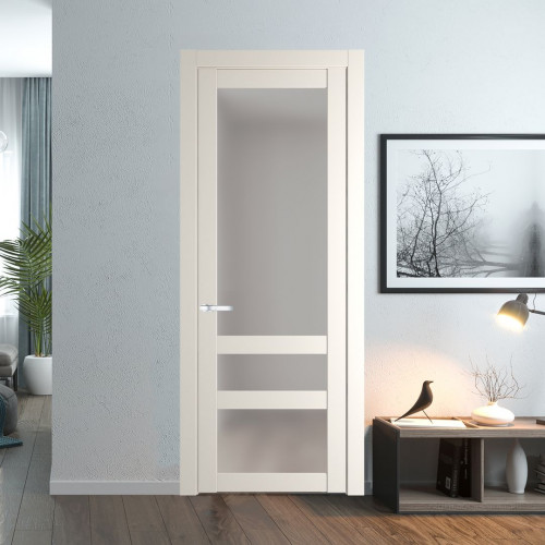 Межкомнатная дверь ProfilDoors 2.5.2 PD цвет Перламутр белый вставка Матовое