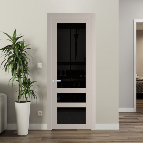 Межкомнатная дверь ProfilDoors 2.5.2 PD цвет Сэнд вставка Черное тонированное