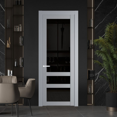Межкомнатная дверь ProfilDoors 2.5.2 PD цвет Смоки вставка Черное тонированное