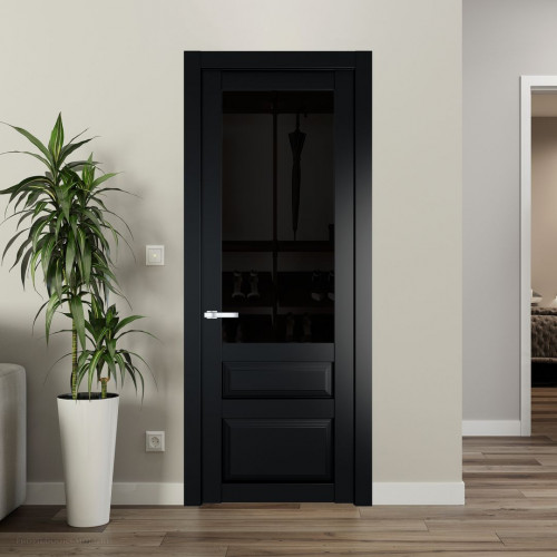 Межкомнатная дверь ProfilDoors 2.5.3 PD цвет Блэк вставка Черное тонированное
