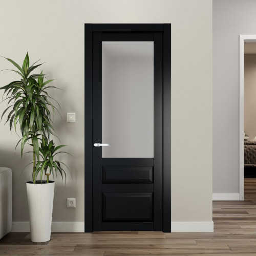 Межкомнатная дверь ProfilDoors 2.5.3 PD цвет Блэк вставка Матовое