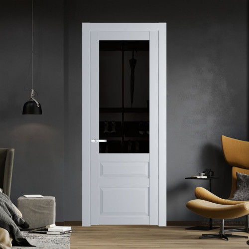 Межкомнатная дверь ProfilDoors 2.5.3 PD цвет Лайт Грей вставка Черное тонированное