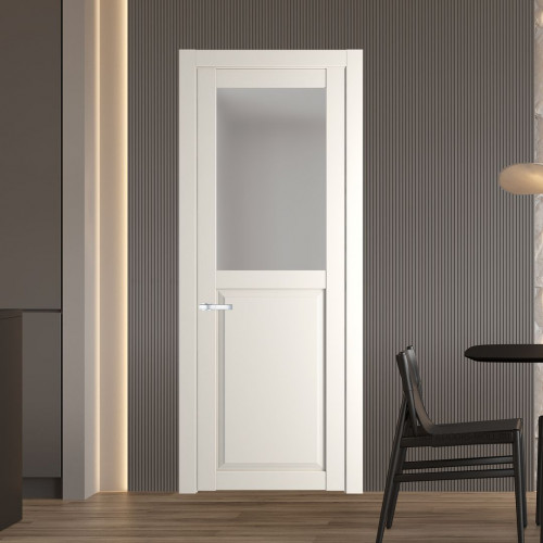 Межкомнатная дверь ProfilDoors 2.6.2 PD цвет Перламутр белый вставка Матовое