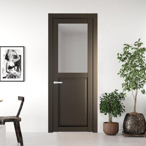 Межкомнатная дверь ProfilDoors 2.6.2 PD цвет Перламутр бронза вставка Матовое