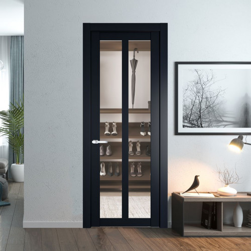 Межкомнатная дверь ProfilDoors 2.7.2 PD цвет Нэви Блу вставка Прозрачное