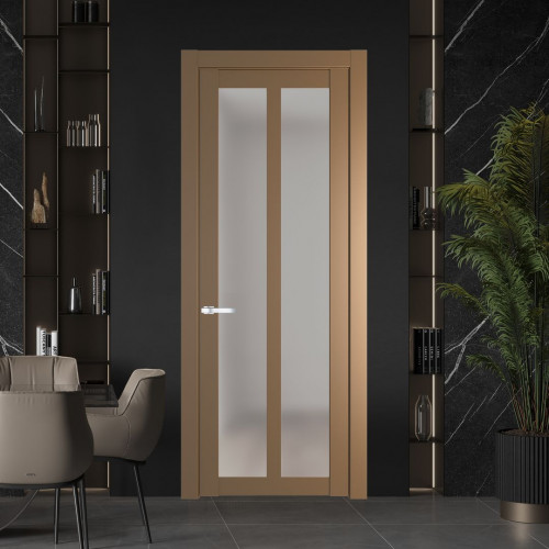 Межкомнатная дверь ProfilDoors 2.7.2 PD цвет Перламутр золото вставка Матовое