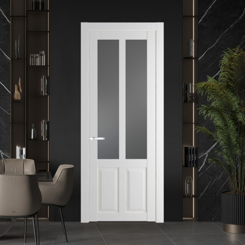 Межкомнатная дверь ProfilDoors 2.8.2 PD цвет Крем Вайт вставка Графит