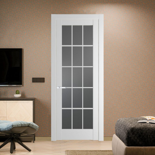 Межкомнатная дверь ProfilDoors 3.1.2 (р.15) PD цвет Крем Вайт вставка Графит