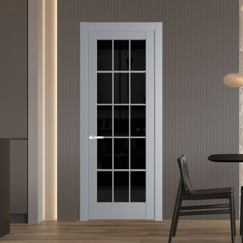 Межкомнатная дверь ProfilDoors 3.1.2 (р.15) PD цвет Смоки вставка Черное тонированное