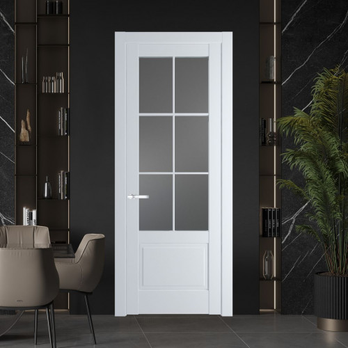 Межкомнатная дверь ProfilDoors 3.2.2 (р.6) PD цвет Вайт вставка Графит
