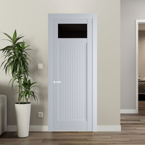 Межкомнатная дверь ProfilDoors 3.3.2PM Лайт Грей Черное тонированное