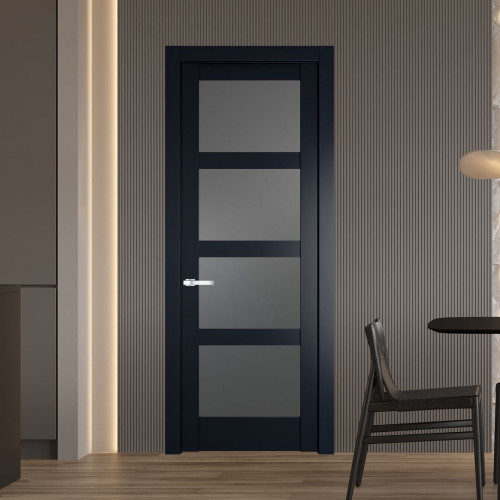 Межкомнатная дверь ProfilDoors 3.4.2 PD цвет Нэви Блу вставка Графит
