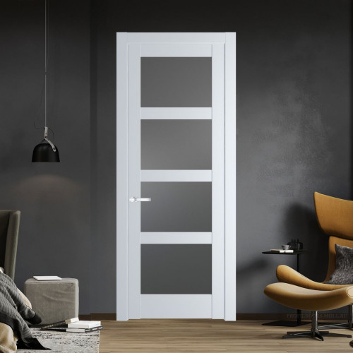Межкомнатная дверь ProfilDoors 3.4.2 PD цвет Вайт вставка Графит