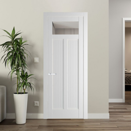 Межкомнатная дверь ProfilDoors 3.4.2PM Крем Вайт Прозрачное