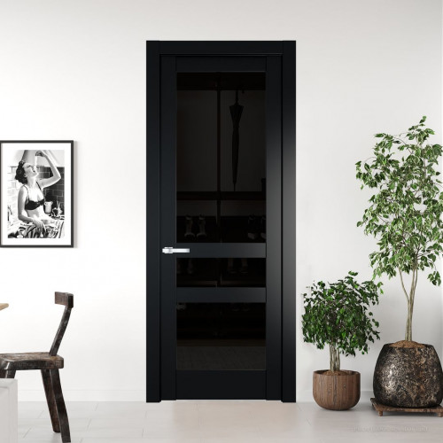 Межкомнатная дверь ProfilDoors 3.5.2 PD цвет Блэк вставка Черное тонированное