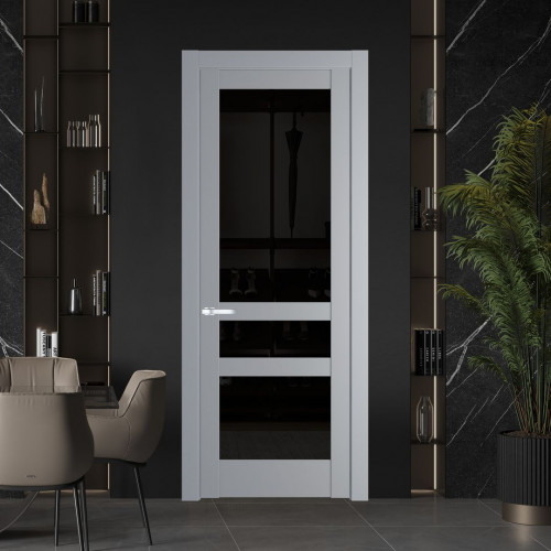 Межкомнатная дверь ProfilDoors 3.5.2 PD цвет Смоки вставка Черное тонированное