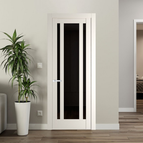 Межкомнатная дверь ProfilDoors 3.5.2PM Перламутр белый Черное тонированное