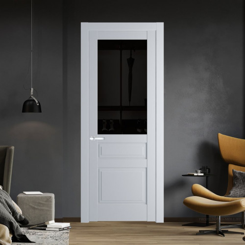 Межкомнатная дверь ProfilDoors 3.5.3 PD цвет Лайт Грей вставка Черное тонированное