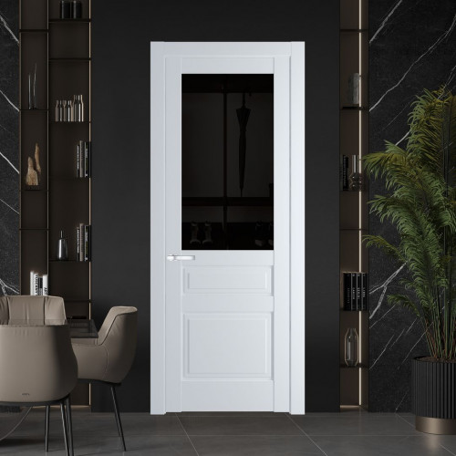 Межкомнатная дверь ProfilDoors 3.5.3 PD цвет Вайт вставка Черное тонированное