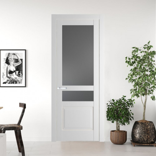 Межкомнатная дверь ProfilDoors 3.5.4 PD цвет Крем Вайт вставка Графит