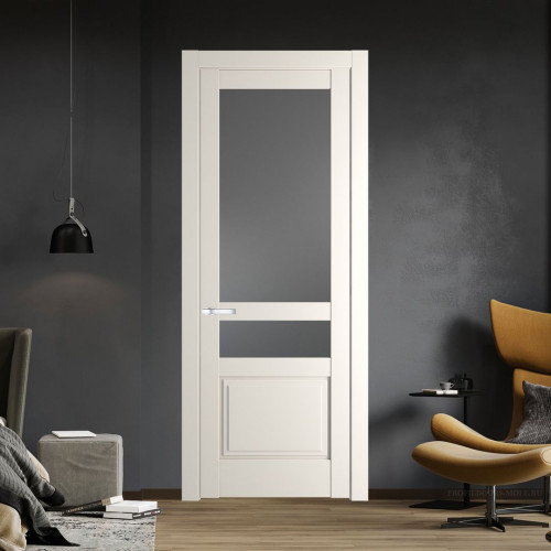 Межкомнатная дверь ProfilDoors 3.5.4 PD цвет Перламутр белый вставка Графит