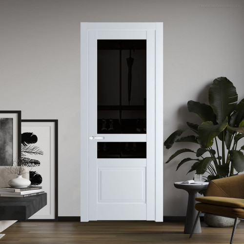Межкомнатная дверь ProfilDoors 3.5.4 PD цвет Вайт вставка Черное тонированное