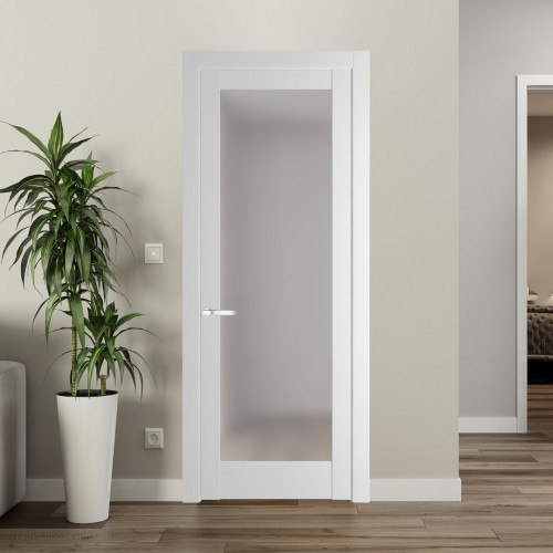 Межкомнатная дверь ProfilDoors 4.1.2 PD цвет Крем Вайт вставка Матовое