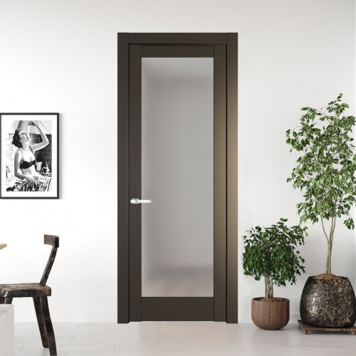 Межкомнатная дверь ProfilDoors 4.1.2 PD цвет Перламутр бронза вставка Матовое