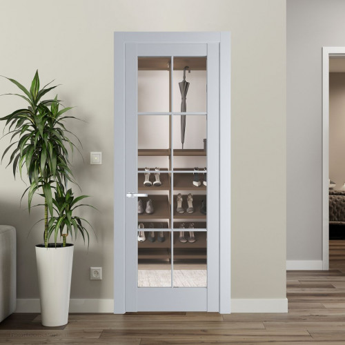 Межкомнатная дверь ProfilDoors 4.1.2 (р.8) PD цвет Лайт Грей вставка Прозрачное