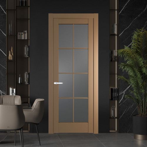 Межкомнатная дверь ProfilDoors 4.1.2 (р.8) PD цвет Перламутр золото вставка Графит