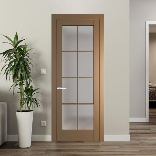 Межкомнатная дверь ProfilDoors 4.1.2 (р.8) PD цвет Перламутр золото вставка Матовое