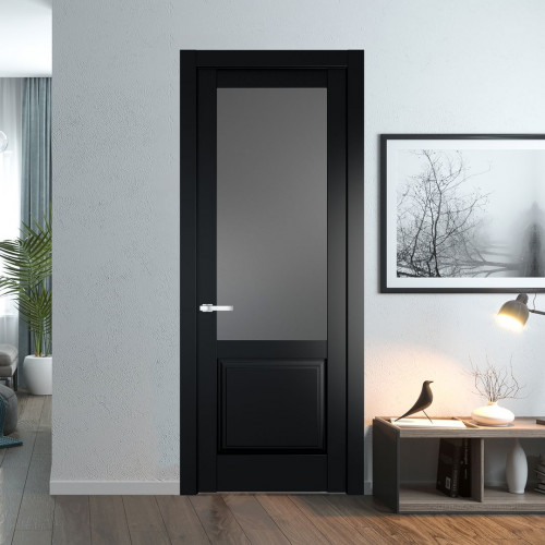 Межкомнатная дверь ProfilDoors 4.2.2 PD цвет Блэк вставка Графит