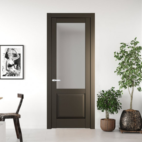 Межкомнатная дверь ProfilDoors 4.2.2 PD цвет Перламутр бронза вставка Матовое