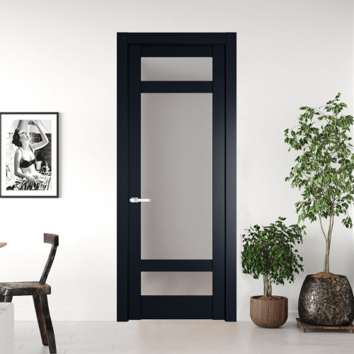 Межкомнатная дверь ProfilDoors 4.3.2 PD цвет Нэви Блу вставка Матовое