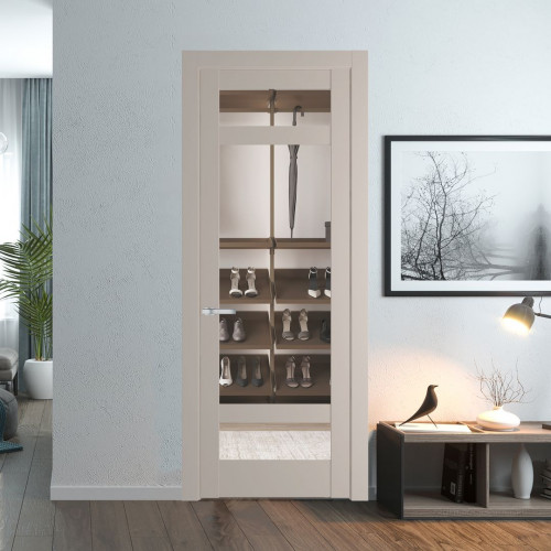 Межкомнатная дверь ProfilDoors 4.3.2 PD цвет Сэнд вставка Прозрачное