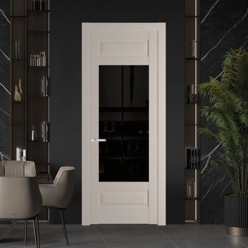Межкомнатная дверь ProfilDoors 4.3.3 PD цвет Сэнд вставка Черное тонированное