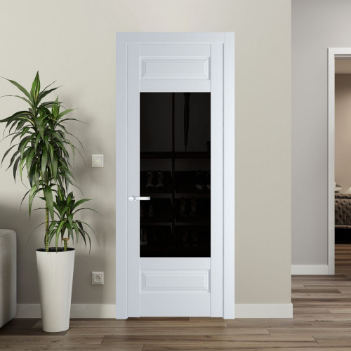 Межкомнатная дверь ProfilDoors 4.3.3 PD цвет Вайт вставка Черное тонированное