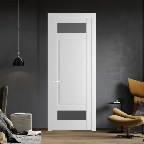 Межкомнатная дверь ProfilDoors 4.3.4 PD цвет Крем Вайт вставка Графит
