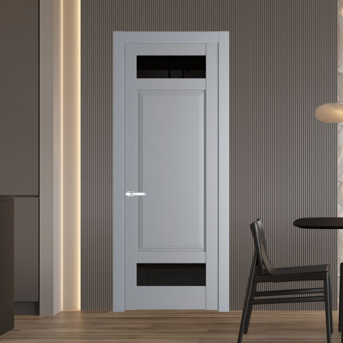 Межкомнатная дверь ProfilDoors 4.3.4 PD цвет Смоки вставка Черное тонированное