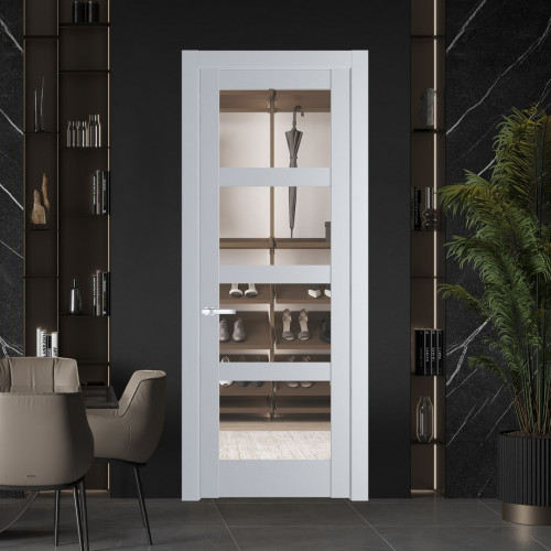Межкомнатная дверь ProfilDoors 4.4.2 PD цвет Лайт Грей вставка Прозрачное