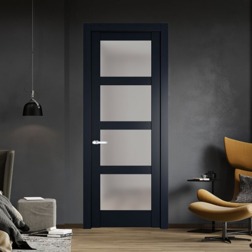 Межкомнатная дверь ProfilDoors 4.4.2 PD цвет Нэви Блу вставка Матовое