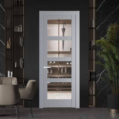 Межкомнатная дверь ProfilDoors 4.4.2 PD цвет Смоки вставка Прозрачное