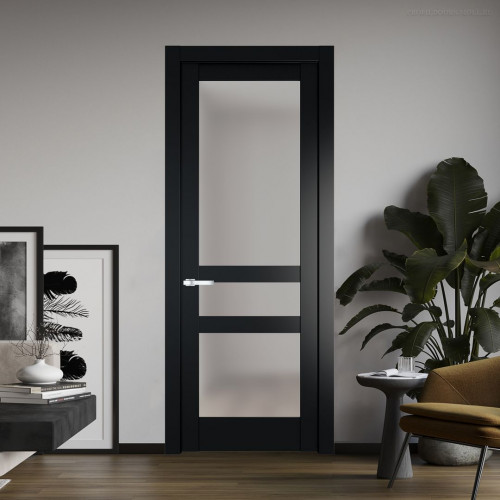 Межкомнатная дверь ProfilDoors 4.5.2 PD цвет Блэк вставка Матовое