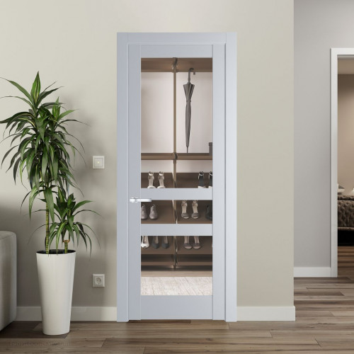 Межкомнатная дверь ProfilDoors 4.5.2 PD цвет Лайт Грей вставка Прозрачное