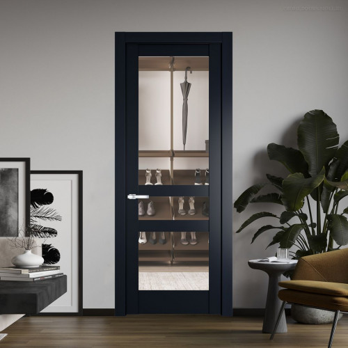 Межкомнатная дверь ProfilDoors 4.5.2 PD цвет Нэви Блу вставка Прозрачное