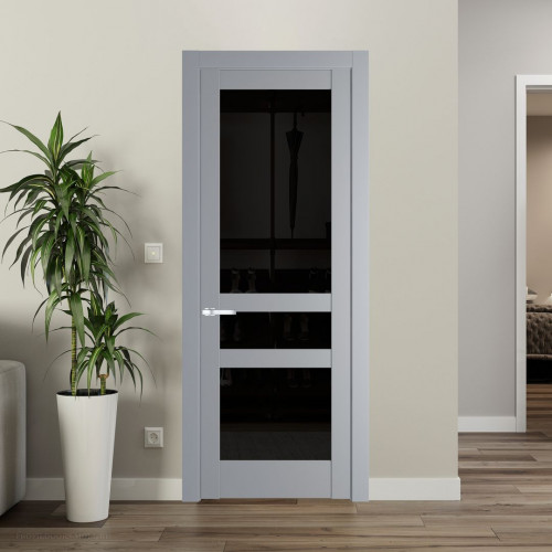 Межкомнатная дверь ProfilDoors 4.5.2 PD цвет Смоки вставка Черное тонированное