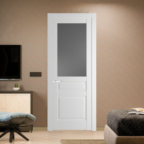 Межкомнатная дверь ProfilDoors 4.5.3 PD цвет Крем Вайт вставка Графит