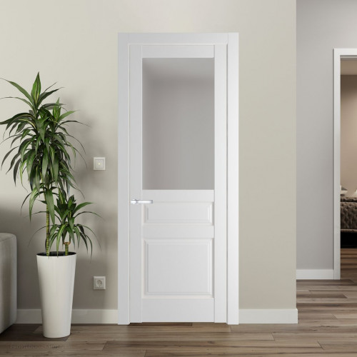Межкомнатная дверь ProfilDoors 4.5.3 PD цвет Крем Вайт вставка Матовое