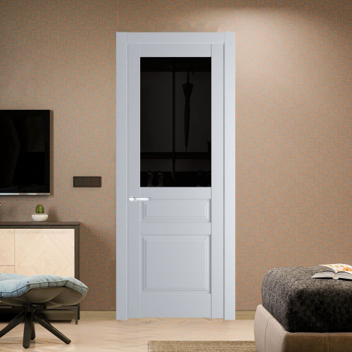 Межкомнатная дверь ProfilDoors 4.5.3 PD цвет Лайт Грей вставка Черное тонированное